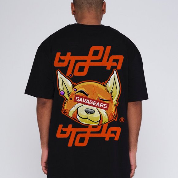 SAVAGEARS X Travis Scott Black SAVAGE ‘UTOPIA’ T-Shirt